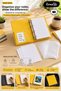 A5 Yellow 4-Ring Folder Set |   25 Pieces of 230 Gr Thick Paper + 25 Pieces of A5 File Bags + Organizer with Inner Pockets - 2