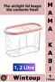# Food Container with Airtight Lid, Fresh-Keeping Plastic Kitchen Storage Container, Food Container 1.2 Liter