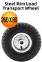 Load-Carrying Trolley Wheel Air-Filled Duplex Steel Wheel Bearing Ball Construction Wheelbarrow Wheel 260X80 - 2