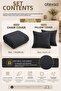 Anthracite Sofa Cover and Set of 2 Throw Pillow Covers Soft Textured Decorative Sofa Cover - 3