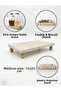 Natural Travertine Stone Oil Container, Presentation Container, Spice Rack Stand with Wooden Base 23 X 12 cm