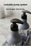 Set of 2 Glass Liquid Soap Dispensers |   Hand and Dish Soap Set |   Bathroom Organizer with Stand |   250 ml X 2 - 5