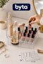Large Transparent Makeup Organizer – Multi-Compartment Cosmetic, Lipstick, and Brush Organizer - 2