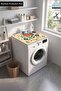 Clothes Dryer Top Organizer Mat Liquid-Proof Cover Folk Flower - 2