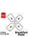 Plate Pan Model Presentation & Breakfast Plate 17 cm 4 Pieces Cactus - 4
