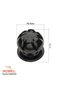 Rose Clover Door Knob, Door Knob, Metal, Matte Black - 2