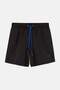 Black Lace-Up Regular Length Regular Fit Men's Swim Shorts Tmnss26Ds00006 - 4