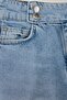 Açık Mavi Bel Detaylı %100 Pamuk Denim Şort Etek TWOSS26SR00001 - 6