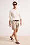 Beige Off-Shoulder Regular Fit Wardrobe Essentials Interlock 100% Cotton Long Sleeve T-Shirt Tmnaw27Ts00001 - 3