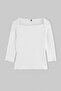 Wardrobe Essentials Ecru Plain Fitted Boat Neck Three-Quarter Sleeve Knitted Blouse Twoaw27Bz00028 - 5