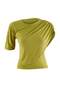 Yağ Yeşil Fitted Pelerinli Bisiklet Yaka Düşük Kol Crop Sandy Örme Bluz TWOAW27BZ00093 - 5
