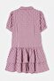 Pembe %100 Pamuk Ekose / Kareli Skater/Belden Açılan Kısa / Mini Dokuma Elbise TWOSS26EL01230 - 10