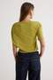 Yağ Yeşil Fitted Pelerinli Bisiklet Yaka Düşük Kol Crop Sandy Örme Bluz TWOAW27BZ00093 - 4