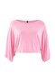Pink Bat Sleeve Soft Flowy Knitted Plus Size Blouse Tbbaw27Af00012 - 7