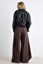 Kahverengi Extra Geniş Paça /Wide Leg Yumuşak Kumaş Pantolon TWOAW27PL00030 - 4