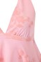 Pembe Çiçekli Boyundan Bağlamalı Yakma Party Bluz TPRSS26BZ00101 - 6