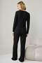 Black Baby Overlocked Soft Tuşe Ribbed/Pointel Knitted Pajama Set Thmss26Pt00166 - 4