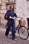 Wardrobe Essentials Koyu Mavi Tencel Karışımlı Gömlek Jeans Denim Alt - Üst Takım TWOAW27AU00017 - 2