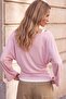 Açık Pembe 2'li Transparan Belden Oturtmalı Fitted Çift Katmanlı Örme Bluz TWOAW27BZ00126 - 3