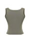 Haki Fırçalı Soft Kumaş Örme Spor Üst/Bluz THMSS26BZ00008 - 7