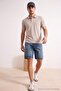 Gray Regular/Normal Cut Modal Content Polo Neck T-Shirt Tmnss26Po00043 - 2