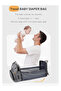 3-in-1 diaper backpack with foldable crib, waterproof design, large storage, stroller straps - 6