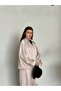 Satin Oversized Mold Jacket and Pants Double Suit