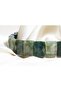 Moss Agate Bracelet - Premium Special Cut Natural Stone - 6