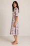 Long Flower D Patterned Dress - 4