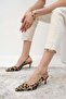 Venus Leopard Print Blunt Pointed Toe Women's Heeled Shoes