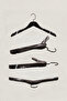 Business Class 3 Pieces 44 cm Italian Hook Solid Wood Suit Hanger Coat Jacket Hanger - 4