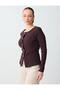 Bitter Brown Slim Fit Boat Neck Knitted Jacket - 3
