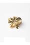 Gold Color Flower Figured Shiny Latch Buckle - 3