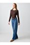 Mid Rodeo 100% Cotton Relaxed Fit High Waist Loose Wide Leg Denim Trousers - 2