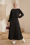 Bowknot Blouse Skirt Double Set 1298 - Black - 6