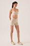 X Ece Beige Sports Bra Super Crop Top - 2