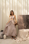 Bunina Lace Bead Detail Mink Long Dress - 6