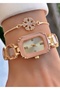 Yellow Color Women's Wristwatch with Bracelet Gift - 3