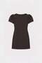 Coffee Pleated Short Women's Dress
