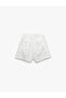 Ethnic Patterned Embroidered High Waist Muslin Shorts with Cotton Pockets - 4