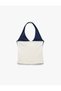 Cotton Slim Fit Ribbed Printed Halter Neck Tank Top - 5