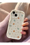 iPhone 13 Ecru Flower Patterned Case - 3