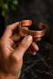 Copper Bracelet for Women and Men - Thick Model Handcuff Copper Bracelet with Ancient Greek Motifs and Greek Pattern - 4