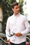 Slim Fit Long Sleeve Lycra Striped Collar Buttoned Gift Boxed Men's Shirt Fs-003669 - Beige - 7