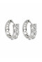 Xuping Earrings Zircon Baguette Stone Non-Tarnish Anti-Allergic Silver Color