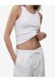 Wide Leg Linen Trousers with Elastic Waist and Pockets - 3