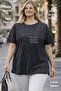 Cedy - Women's Special Design Flexible, Sequined, Lace Detailed Washable Plus Size T-Shirt C100200