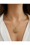 Gold Color Patterned Women's Memory Necklace 316L Stainless Steel Gift - 2