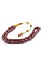 Hakkı Usta Signature Capsule Large Ottoman Model Burgundy Crimped Amber Prayer Beads - 4
