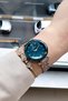 Cutting Glass Waterproof Women Wristwatch Green Color Steel Band Gift Bracelet Dkby2034C9 - 4
